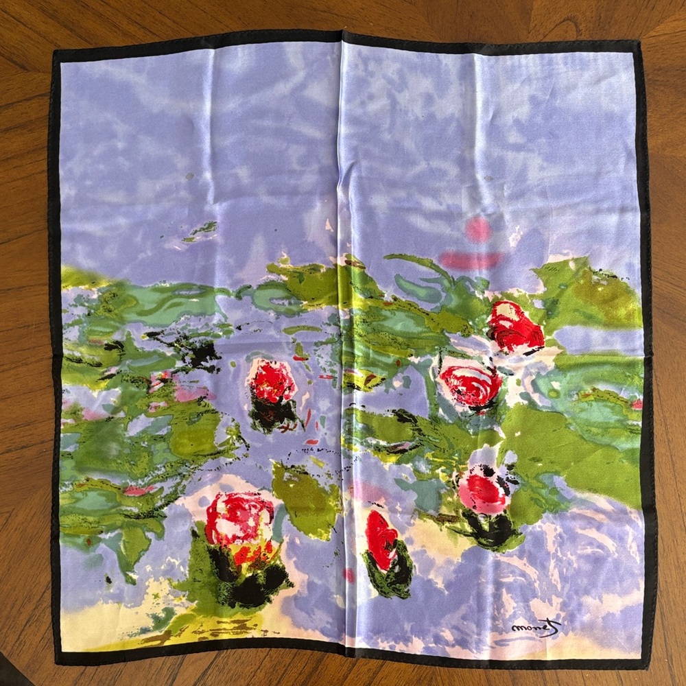 Monet Floral Silk Scarf